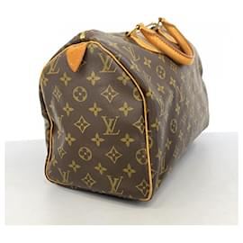Louis Vuitton-Louis Vuitton Monogram Speedy 30 Handbag-Brown