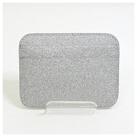 Balenciaga-Balenciaga Metallic Silver Card Case-Silvery