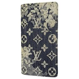 Louis Vuitton-Portefeuille Long Louis Vuitton en Marine-Bleu Marine