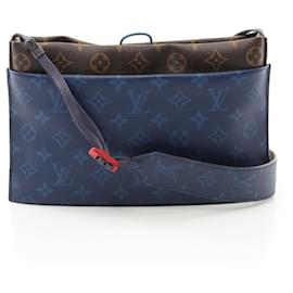 Louis Vuitton-Louis Vuitton Split Sacoche Monogram Pacific Shoulder Bag-Brown,Blue
