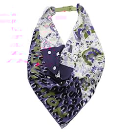 Louis Vuitton-Louis Vuitton Silk Scarf for Women-Blue,Multiple colors