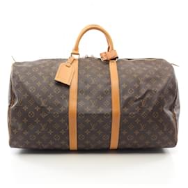 Louis Vuitton-Louis Vuitton Keepall 55 Monogram Boston Bag-Brown,Monogram