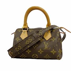 Louis Vuitton-Louis Vuitton Monogram Mini Speedy Shoulder Bag-Brown