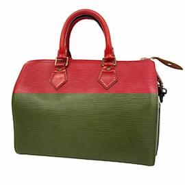 Louis Vuitton-Louis Vuitton Epi Speedy 25 Handbag-Red