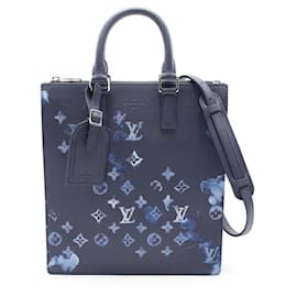 Louis Vuitton-Louis Vuitton Sac Plat Monogram Watercolor Tote Bag-Blue,Monogram