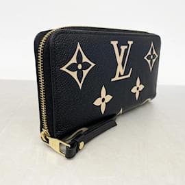 Louis Vuitton-Louis Vuitton Long Wallet Monogram Empreinte Bicolor-Black,Beige