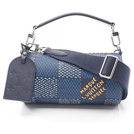 Louis Vuitton Soft Polochon PM Damier Heritage Handbag Multiple colors Navy blue
