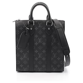Louis Vuitton-Louis Vuitton Sac Plat Cross Monogram Eclipse Handbag-Black,Monogram