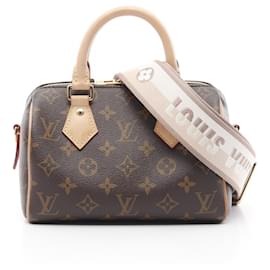 Louis Vuitton-Louis Vuitton Speedy Bandouliere 20 Handbag-Brown,Beige,Monogram