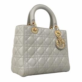 Christian Dior-Christian Dior Cannage Lady Handbag-Brown