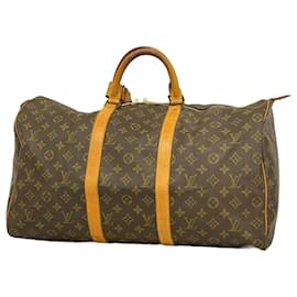 Louis Vuitton-Louis Vuitton Monogram Keepall 50 Boston Bag-Brown