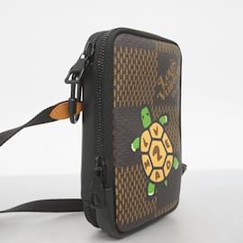 Louis Vuitton-Louis Vuitton Damier Giant Double Phone Pouch-Damier ebene