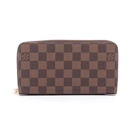 Louis Vuitton-Louis Vuitton Brown Coated Canvas Long Wallet-Brown