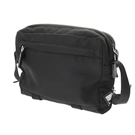 Prada-Prada Black Nylon Shoulder Bag-Black