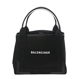Balenciaga-Sac à main Balenciaga Navy Cabas S Noir-Noir