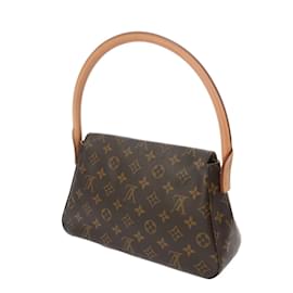 Louis Vuitton-Louis Vuitton Monogram Mini Looping Handbag-Brown,Monogram