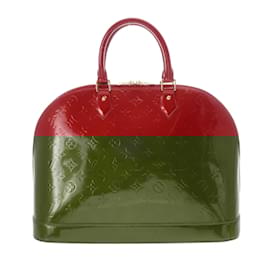 Louis Vuitton-Louis Vuitton Monogram Vernis Alma GM Handbag-Red