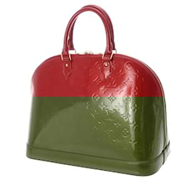 Louis Vuitton-Louis Vuitton Monogram Vernis Alma GM Handbag-Red