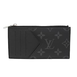Louis Vuitton-Louis Vuitton Taiga Rama Eclipse Coin Card Holder Noir-Black