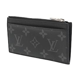 Louis Vuitton-Louis Vuitton Taiga Rama Eclipse Coin Card Holder Noir-Black