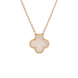 Van Cleef & Arpels-Van Cleef & Arpels Alhambra Gold/White Women's Necklace-White,Golden
