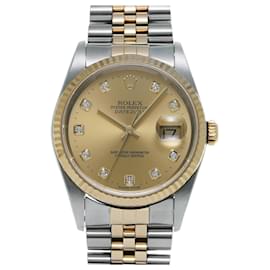 Rolex-Montre pour homme Rolex Datejust 10P Diamant 16233G Champagne/Diamant-Autre