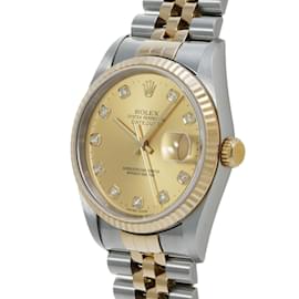 Rolex-Montre pour homme Rolex Datejust 10P Diamant 16233G Champagne/Diamant-Autre