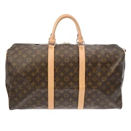 Louis Vuitton-Louis Vuitton Monogram Keepall 50 Boston Bag-Brown,Monogram