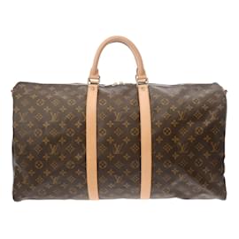 Louis Vuitton-Louis Vuitton Monogram Keepall Bandouliere 55-Brown