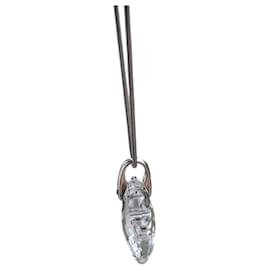 Swarovski-Collier en croix à damier de 28 mm en cristal clair-Bijouterie argentée