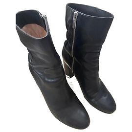 Botas Michael Kors de couro pretas Preto