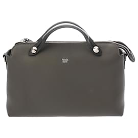 Fendi-Fendi By the Way Medium Greige Shoulder Bag-Grey