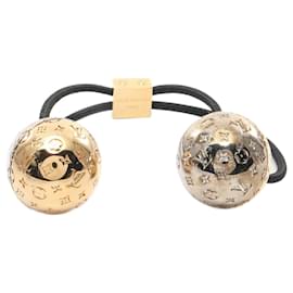 Louis Vuitton-Louis Vuitton Scrunchie Nanogram Planet LV GP-Silvery,Golden