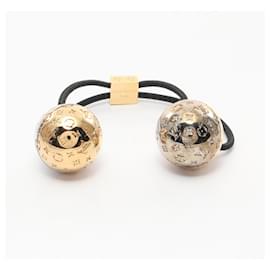 Louis Vuitton-Louis Vuitton Scrunchie Nanogram Planet LV GP-Silvery,Golden