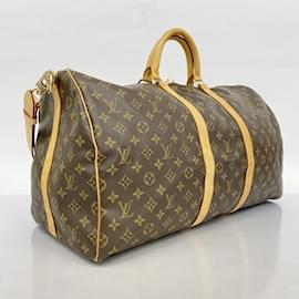 Louis Vuitton-Louis Vuitton Boston Bag Monogram Keepall Bandouliere 55-Brown