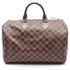 Louis Vuitton-Louis Vuitton Speedy 35 Handbag-Brown