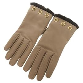 Hermès-Gants en cachemire et agneau marron Hermes-Marron