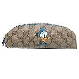 Gucci GG Supreme Donald Duck Pencil Case Blue Beige