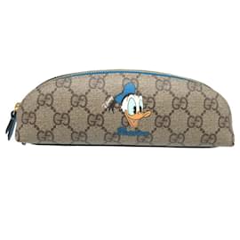 Gucci-Gucci GG Supreme Donald Duck Pencil Case-Blue,Beige