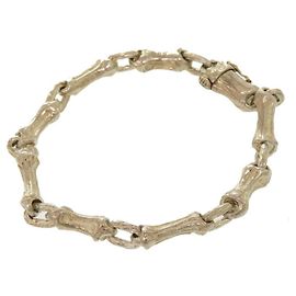 Tiffany & Co Pulseira charm em prata 925 com motivo de bambu Tiffany Prata