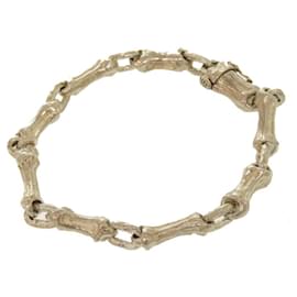 Tiffany & Co-Pulseira charm em prata 925 com motivo de bambu Tiffany-Prata