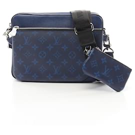 Louis Vuitton-Louis Vuitton Trio Taiga Rama Cobalt Blue Shoulder Bag-Blue
