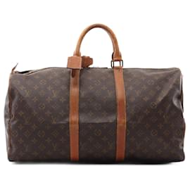Louis Vuitton-Louis Vuitton Keepall 50 Boston Bag-Brown,Monogram