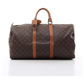 Louis Vuitton-Louis Vuitton Keepall 50 Boston Bag-Brown,Monogram