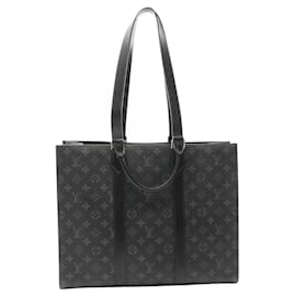 Louis Vuitton-Louis Vuitton Monogram Eclipse Tote Bag-Black,Monogram
