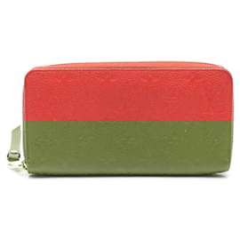 Louis Vuitton-Louis Vuitton Red Leather Long Wallet-Red