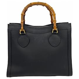 Gucci-Gucci Black Leather Tote Bag-Black