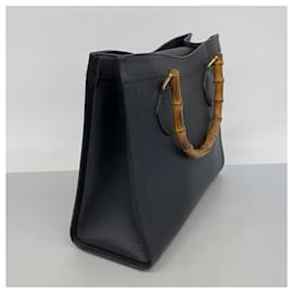 Gucci-Gucci Black Leather Tote Bag-Black