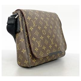 Louis Vuitton-Louis Vuitton Monogram Macassar District PM Shoulder Bag-Brown,Black