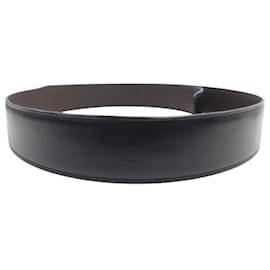 Hermès-VINTAGE HERMES BELT LINK 42MM T105 BLACK BROWN LEATHER FOR BELT-Other
